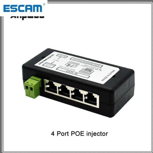 ESCAM POE S1 S2 4Ports 8 Ports POE Injector POE Splitter for CCTV Network POE Switch Camera Power Over Ethernet IEEE802.3af AHD