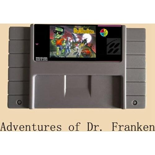 Adventures of Dr Franken 46 Pin 16 Bit Grey Game Card For USA NTSC Game Player