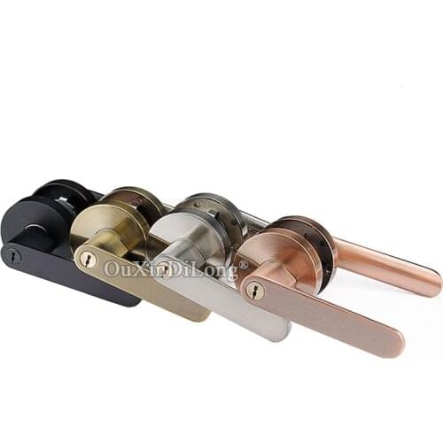 Luxury European Mortise Door Lock Interior Privacy Door Lever Handle Lock w Keys