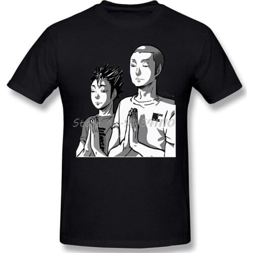TanaNoya PrayingT-Shirt Men Top Quality 100% Cotton Short Summer Sleeve haikyuu Casual Tshirt Loose