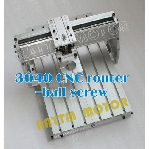 Wood Lathe 3040 Cnc Router Milling Machine with 43mm clamp bracket Mechanical Kit Aluminium Alloy Frame Ball Screw for Diy User