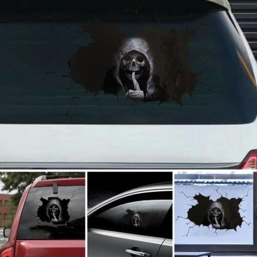 Waterproof Car Decals Sticker Scary Skull Bone Skeleton Window Bumper Truck SUV Home Door Decro Wall Sticker Car Accessories