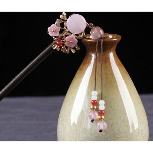 Hairpin Step Swaying Tassel Wood Hairpin Pan Hairpin Hairpin Costume Girl Headdress