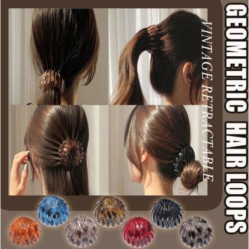 Fashion Women Hair Bun Bird Nest Expanding Horsetail Buckle Hair Clip Female Ponytail Claw Pins Ladies Headwear Hair Accessories