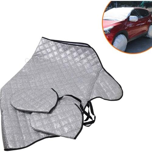 Winter Products - Front Windshield Thickened Snow Shield - Ears With Reflector - Sunshade