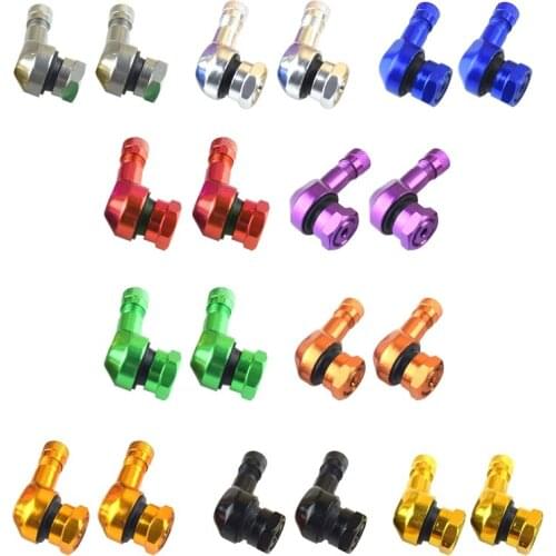 2pcs 90 Degree CNC Motorcycle Wheel Tire Tubeless Stems 11.3mm Rim Wheel