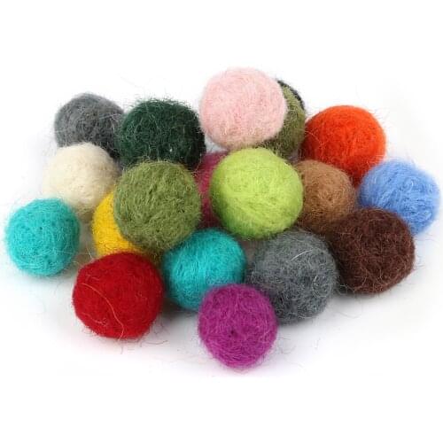 20Pcs 15/20mm Dia Mix Colourful No Hole Soft Wool Felt Ball Pom Poms For DIY Handmade Craft Sewing Decor Accessories