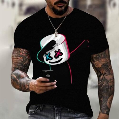 2021 Mens Funny Face Graphic 3D Hip Hop T-shirt Top Ropa Hombre Shirt Fashion Clothing Shirt Streetwear Koszulki