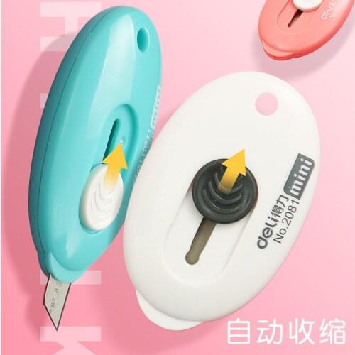 3pcs candy color Mini lovely multi-functional art knife, creative hanging hole convenient wallpaper knife, household products