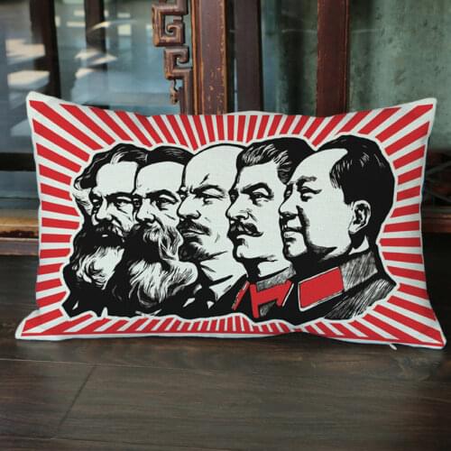 Alternative Vintage Red Revolution Rectangle Waist Throw Pillows Home Decorative Cushion Cover Communism Print Pillows 30x50cm