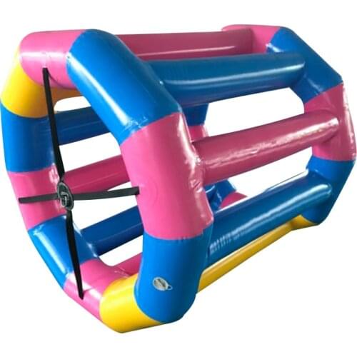 Free Shipping 2m Commercial Inflatable Water Treadmill Hamster Roller Wheel with Free Air Pump Water Park Toys Games Equipment