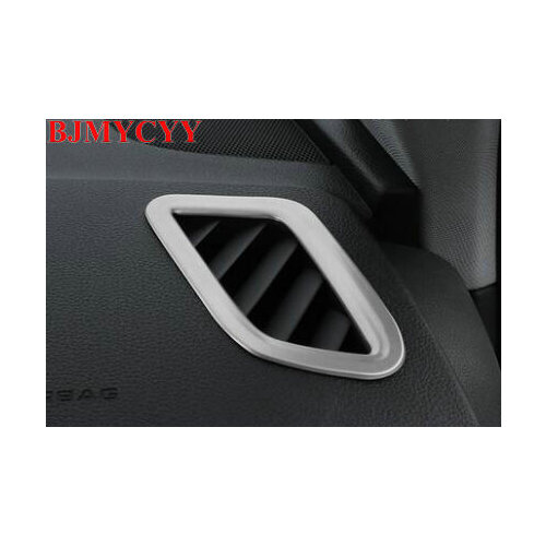 BJMYCYY 2PCS/SET Stainless steel decoration frame in upper air outlet of automobile air conditioner for Audi A4L 2017 2018