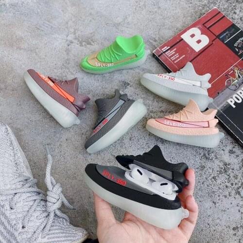 For airpods pro case sneakers 350 silicone cover for apple airpods 2 charging case box protection for airpods 1/2 With luminous