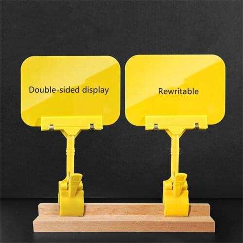 Black Plastic Rotatable Pop Clip-on Holder Stand Price Display Rack A6 Advertising Tag Label Frame
