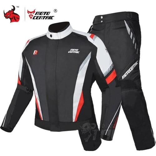 Men Motorcycle Jacket Waterproof Motocross Suit Moto Protection Motorcycle Jacket + Pants With Removeable Linner For 4 Season