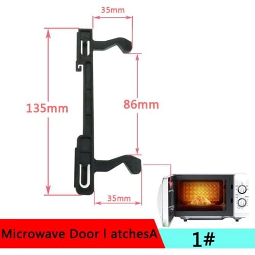 Microwave Hook Door Latches for Samsung Galanz Panasonic Midea Microwave Oven Hook Door Latch Spare Parts Accessories WBLMG-1#-1