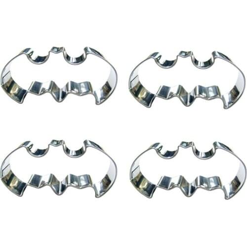 Bat shape 4 piece biscuit cutting molds, baking tools, cake decorating soft candy tools