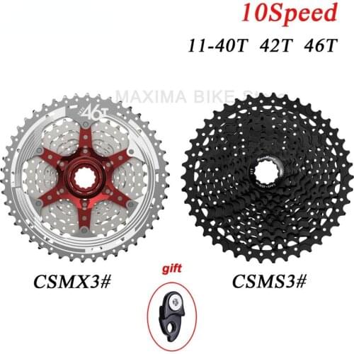 New 10 Speed Cassette CSMS3 CSMX3 11-40T 42T 46T Bike Cassette fit Shimano SRAM Flywheel 11-40 11-42 11-46 10s Cassette