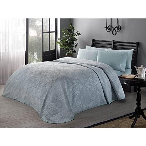 TAÇ Royal Water GreenDouble Jacquard Pique Set -Pique set pique:230×250cm 50% cotton 50% polyester bed sheet:160×200cm