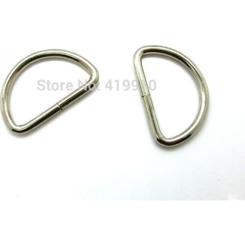 Free Shipping-10Pcs Silver Tone Unwelded Leather Bags Metal D Rings 46mmx29mm(Inside :38x21mm ) Connect Buckle J1835