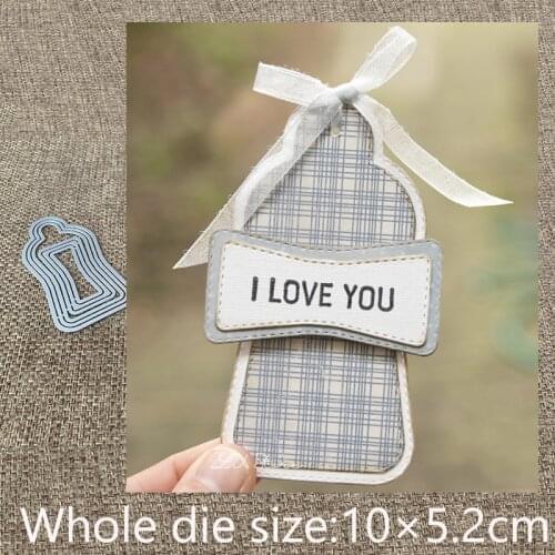 New Design Craft Metal stencils Cutting Dies 6pcs Label bottle decoration scrapbook die cuts Album Paper Card Craft Embossing