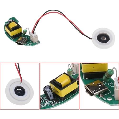 LX9B USB Mini Humidifier DIY Kits Mist Maker and Driver Circuit Board Fogger Atomization Film Atomizer Sheet Mini Oscillating