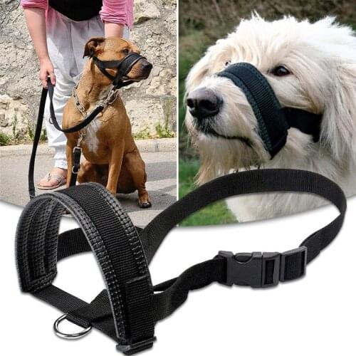 Pet Dog Muzzle Nylon Adjustable Pet Dog Adjustable Bark Bite Mesh Mouth Muzzle Grooming Anti Stop Chewing Dogs Supplies