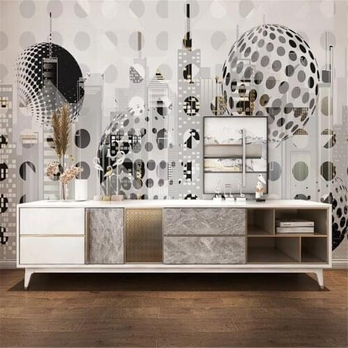 Milofi custom wallpaper mural 3D modern abstract geometric architectural background wall TV background wall mural