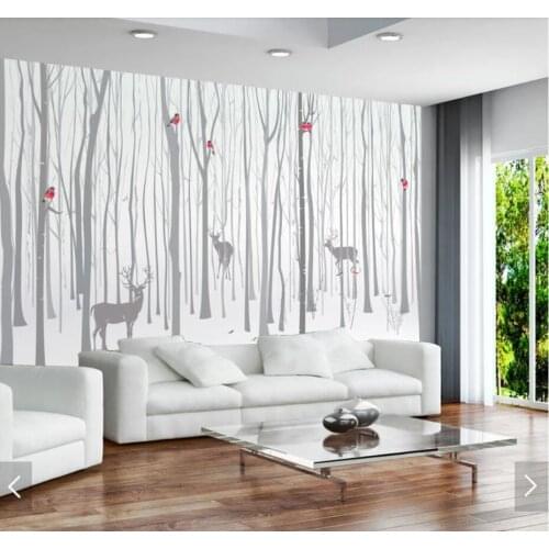 3D Forest ELK Wall Mural Wallpaper for Wall Art Decor Wall Papers Roll for Living Room Bedroom Custom Animal Wallpapers