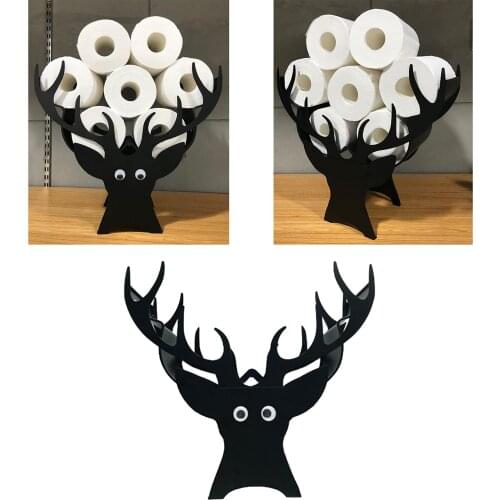 Nordic Style Toilet Paper Holder Stand with Storage for Max 7 Rolls of Toilet