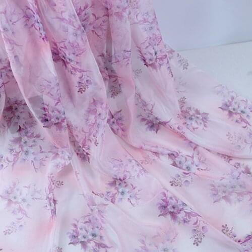 Holiday Scarf Chiffon Summer Floral Flowing Light 30D Thin Stage Dancing DIY Sewing Material