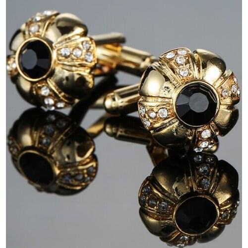 Luxury 2018 New Arrival Men Gift Safety Helmet Cufflinks Novelty Hat Design golden Color Copper Cufflinks Wholesale & retail