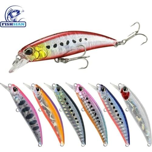 Minnow Fishing Lure Weights 6.5g 6cm Bait Tackle Ephemera Trout Fish Pesca Trolling Wobbler Isca Artificial Articulos De Pesca