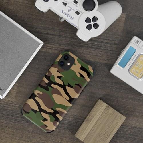 Silicone Phone Case for Iphone 12 11 Pro Max Xs Max Xr X 7 8Plus Military Green Camouflage Personalized Silicone Protect Cover