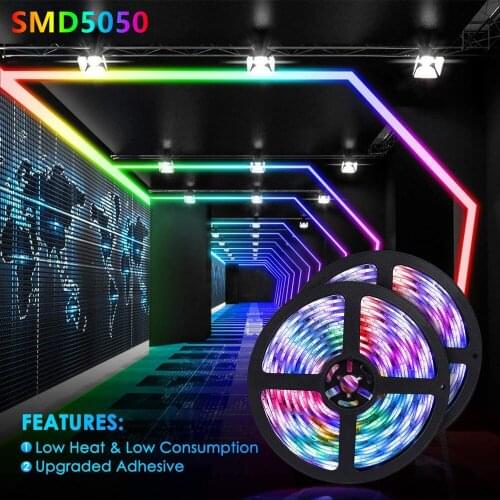 Light Strip LED RGB TV Backlight Light Tape Flexible LED Strip Lamp Waterproof rgb Ribbon Lamp 5m 10m 15m 20m Decor Lighting 12V
