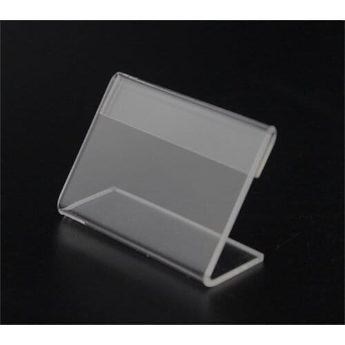 7*5cm thickness 2mm L-shaped Acrylic Sign Holder Desk Label Name Card clip Holder Table Price Tag Stand Holder label frame