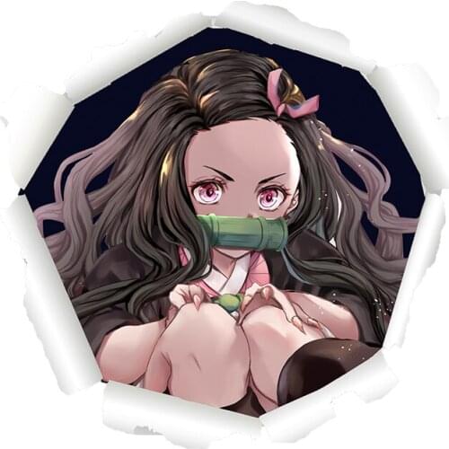 Three Ratels 3D Anime Demon SlayerS Car Stickers Anime Vinyl Stickers Decorative Waifu Cartoon Decal