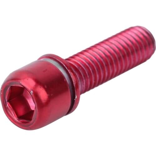 M5x18mm Bicycle Stem Screw Bolt With Spacer Titanium Alloy Bike Steering Handlebar Part Suitable For Mountain Bike Road Bike