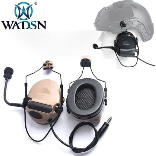 WADSN Tactical Helmet C2 Headsets No Pick Up Noise Reduce Function Airsoft Earphone Comtac II ARC Softair Headphone