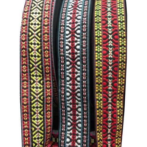 10yards/lot wide 5CM Woven Jacquard Ribbon geometric pattern for straps clothing accessory ZH-4908