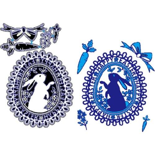 120*140mm Rabbit Design Set Metal Cutting Dies 3D DIY Scrapbooking Carbon Sharp Craft Die Photo Invitation Cards Decoration