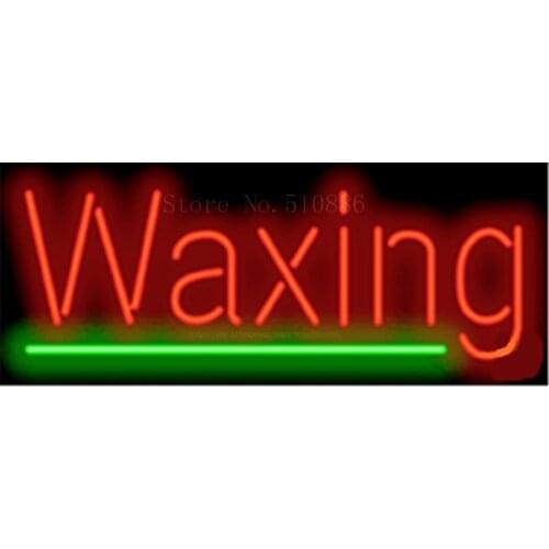 17*14" Waxing NEON SIGN REAL GLASS BEER BAR PUB LIGHT SIGNS store display Packing business Garage Bulbs Advertising Lights