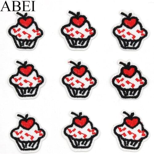 20pcs/lot Iron on Ice Cream Patches Embroidered Food Appliqued Small DIY Stickers sewing accessories for baby girls cloth Patch