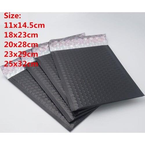 50pcs,Matte Black Padded Shipping Envelope Metallic Bubble Mailer Aluminum Foil Gift Bag Packing Wrap pouch bubble packaging bag