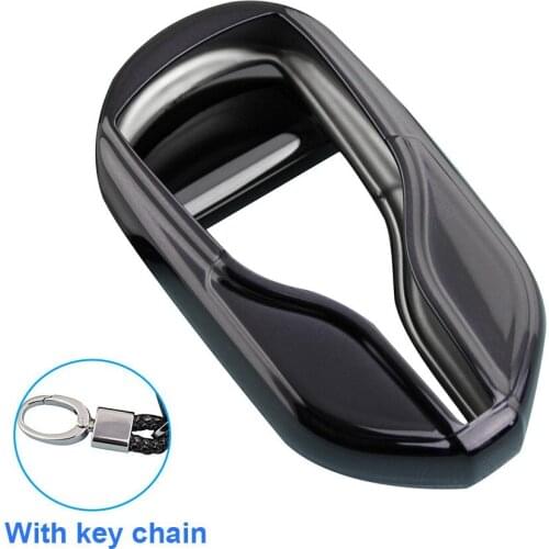 Car TPU Key Case Cover Spoiler Key Emblem Soft Protection Key Shell Chain Car Styling Cover Accessories