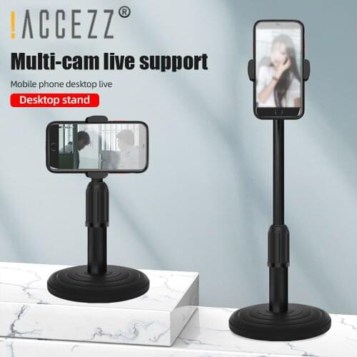 !ACCEZZ Multi-cam Live Phone Holder For iPhone 11 XS Pro Max 8 Xiaomi Huawei Samsung S10 Universal Stand Adjustable Lazy Bracket