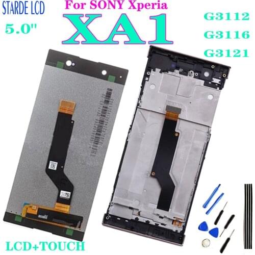 5.0" Original Display For SONY Xperia XA1 LCD Touch Screen with Frame LCD for SONY XPERIA XA1 Display G3112 G3116 G3121