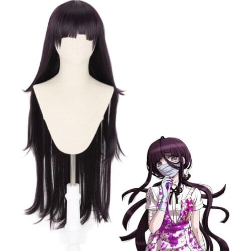 Dangan Ronpa Tsumiki Mikan Long Wig Cosplay Costume Danganronpa Women Heat Resistant Synthetic Hair Halloween Party Wigs