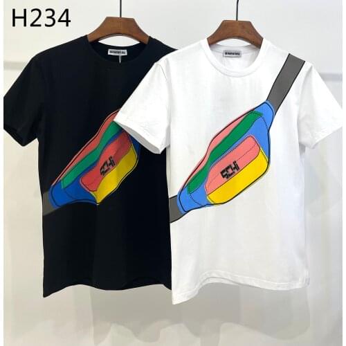 DSQ PHANTOM TURTLE 2021 Summer New T-shirt Men Fashion Print 100% Cotton T Shirts Breathable Quality Tees H234