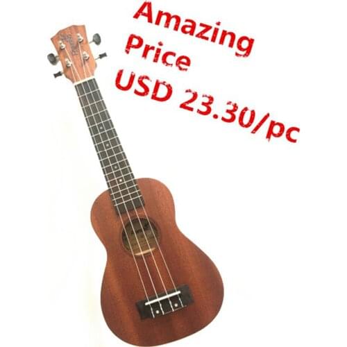 21Inch Ukulele 15 Frets Mahogany Hawaii Guitar 4 Strings Hawaiian Musiccal Instruments for Beginners Basic Players